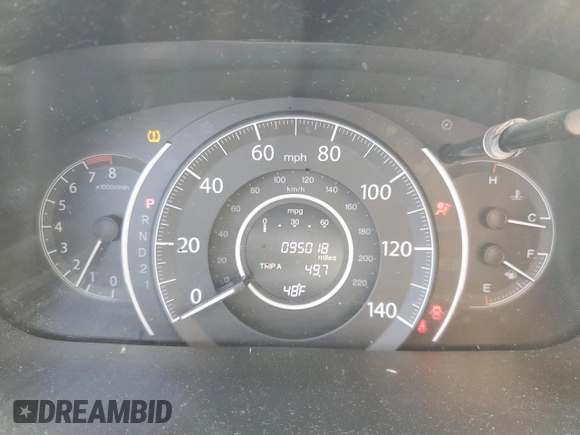2014 Honda CR-V EX-L with VIN 2HKRM3H77EH533357, listed as a Copart auction lot 46205475 with 95,018 mi miles and Salvage Title. Bid and sale history available at carsss.com. Image 9.