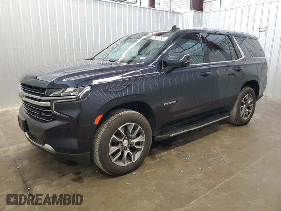 2023 Chevrolet Tahoe LT с VIN 1GNSKNKD4PR397578, выставлен на аукционе Copart как лот 62109555 с пробегом 48 409 миль миль и Чистый • Clean title. История ставок и продаж доступна на DreamBid. Изображение 1.