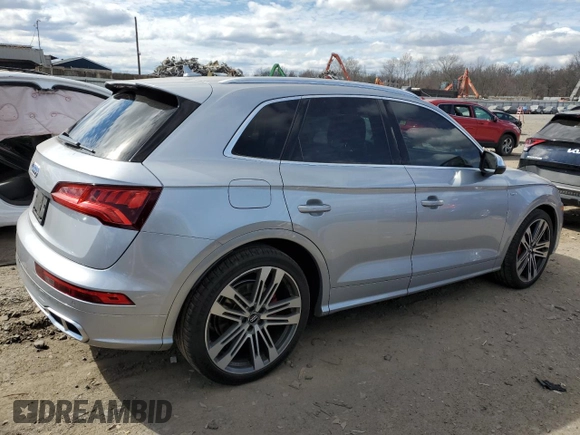 2018 Audi SQ5 Premium Plus with VIN WA1A4AFY6J2136631, listed as a Copart auction lot 46690244 with 57,001 mi miles and . Bid and sale history available at DreamBid. Image 3.