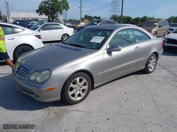 2003 Mercedes-Benz CLK-Class 3.2L with VIN WDBTJ65J03F058723, listed as a IAAI auction lot 42083820 with 1 mi miles. Bid and sale history available at carsss.com. Image 2.