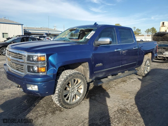 2015 Chevrolet Silverado 1500 High Country with VIN 3GCUKTEJ0FG499949, listed as a Copart auction lot 79884334 with 49,724 mi miles and Non Repairable. Bid and sale history available at carsss.com. Image 1.