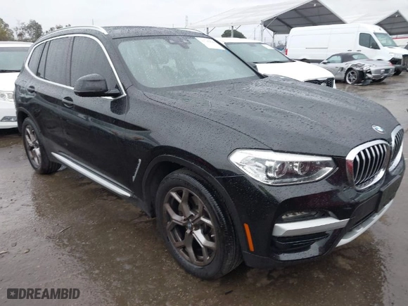 2021 BMW X3 sDrive30i with VIN 5UXTY3C00M9G24273, listed as a IAAI auction lot 41745836 with 41,916 mi miles. Bid and sale history available at carsss.com. Image 1.