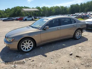 2006 BMW 7 Series 750Li with VIN WBAHN83516DT60242, listed as a Copart auction lot 61361855 with 117,900 mi miles and Salvage title. Bid and sale history available at DreamBid. Image 1.