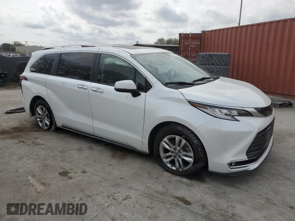 2022 Toyota Sienna Limited with VIN 5TDZSKFC9NS046588, listed as a Copart auction lot 45895105 with 22,065 mi miles and Salvage Title. Bid and sale history available at carsss.com. Image 4.