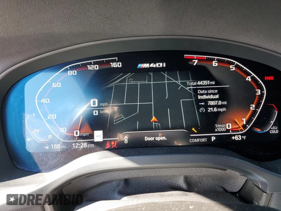 2020 BMW X4 M40i z VIN 5UX2V5C04L9C56582, wystawiony jako Copart lot #72743394 z przebiegiem 44 351 mil mil oraz Nie do naprawy • Non repairable. Historia ofert i sprzedaży dostępna na DreamBid. Obrazek 9.