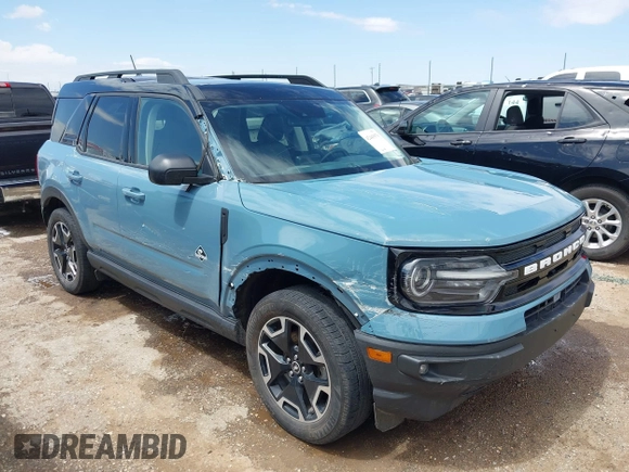 2021 Ford Bronco Sport Outer Banks with VIN 3FMCR9C63MRA06545, listed as a IAAI auction lot 42443970 with 84,178 mi miles and . Bid and sale history available at DreamBid. Image 1.