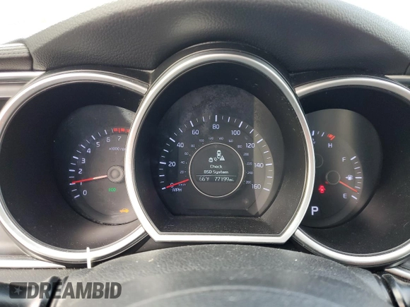 2015 Kia Optima EX with VIN 5XXGN4A75FG505073, listed as a Copart auction lot 50218595 with 77,199 mi miles and Salvage Title. Bid and sale history available at carsss.com. Image 9.