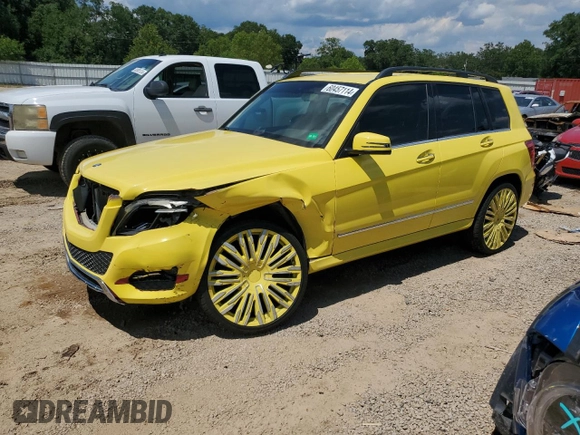 2015 Mercedes-Benz GLK 350 with VIN WDCGG5HB9FG353182, listed as a Copart auction lot 60457114 with 115,118 mi miles and Salvage Title. Bid and sale history available at DreamBid. Image 1.