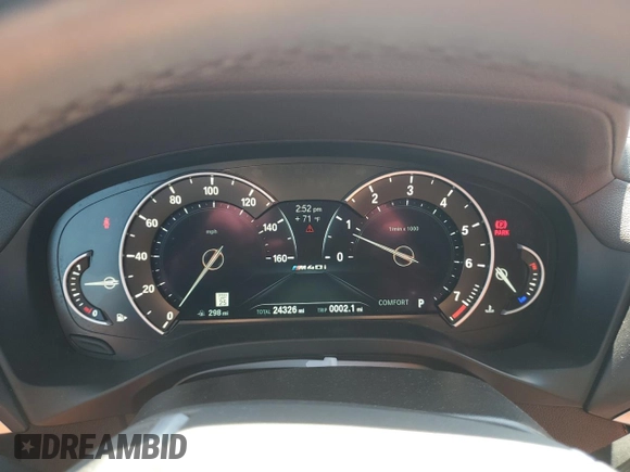 2019 BMW X4 M40i with VIN 5UXUJ5C5XK9A32960, listed as a Copart auction lot 41801423 with 24,326 mi miles. Bid and sale history available at carsss.com. Image 9.