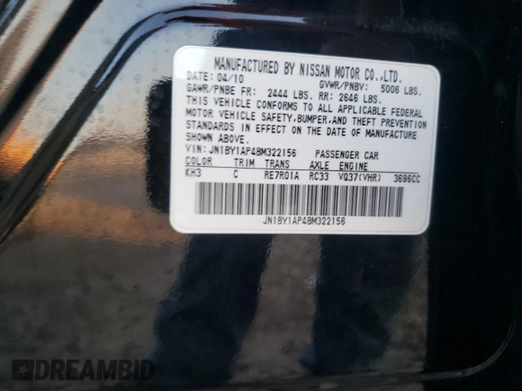 2011 Infiniti M37 with VIN JN1BY1AP4BM322156, listed as a Copart auction lot 74510784 with 133,494 mi miles and Clean Title. Bid and sale history available at carsss.com. Image 13.