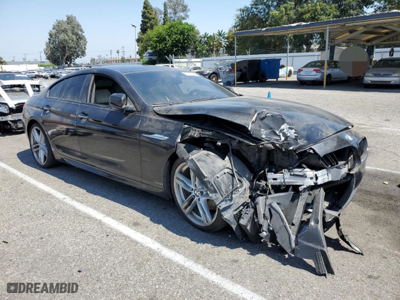 2014 BMW 6 Series 650i with VIN WBA6B2C5XED128959, listed as a Copart auction lot 61125664 with 0 mi miles and Salvage Title. Bid and sale history available at carsss.com. Image 4.