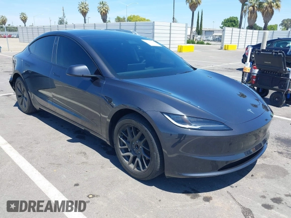 2024 Tesla Model 3 z VIN 5YJ3E1EA4RF721281, wystawiony jako IAAI lot #42238541 z przebiegiem 28 679 mil mil oraz . Historia ofert i sprzedaży dostępna na DreamBid. Obrazek 1.