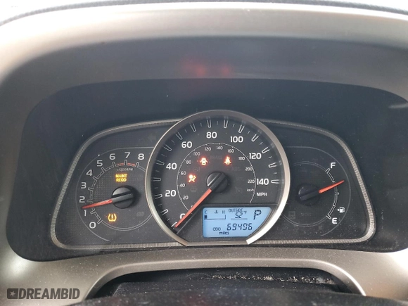2013 Toyota RAV4 XLE with VIN 2T3WFREV1DW016243, listed as a Copart auction lot 52130715 with 69,496 mi miles and Salvage Title. Bid and sale history available at carsss.com. Image 9.