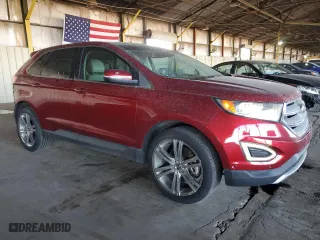 2017 Ford Edge Titanium with VIN 2FMPK3K86HBB43750, listed as a Copart auction lot 45764185 with 122,436 mi miles and Salvage Title. Bid and sale history available at carsss.com. Image 4.