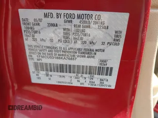 2008 Ford Escape XLT with VIN 1FMCU03188KA76857, listed as a IAAI auction lot 42788713 with 2,325,531 mi miles and . Bid and sale history available at DreamBid. Image 9.