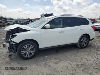 2018 Nissan Pathfinder SV z VIN 5N1DR2MN0JC623591, wystawiony jako Copart lot #54139245 z przebiegiem 195 208 mil mil oraz Szkoda całkowita • Salvage title. Historia ofert i sprzedaży dostępna na DreamBid. Obrazek 1.