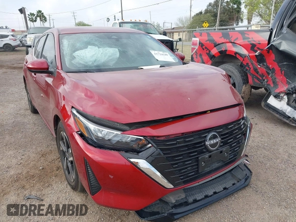 2024 Nissan Sentra SV with VIN 3N1AB8CV0RY323944, listed as a IAAI auction lot 41724109 with 16,037 mi miles. Bid and sale history available at carsss.com. Image 1.