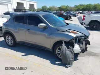 2015 Nissan Juke S with VIN JN8AF5MR9FT504552, listed as a IAAI auction lot 41843405 with 115,955 mi miles. Bid and sale history available at carsss.com. Image 1.