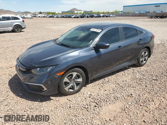 2021 Honda Civic Sedan LX with VIN 2HGFC2F67MH554695, listed as a Copart auction lot 54477915 with 45,257 mi miles and Salvage Title. Bid and sale history available at carsss.com. Image 1.