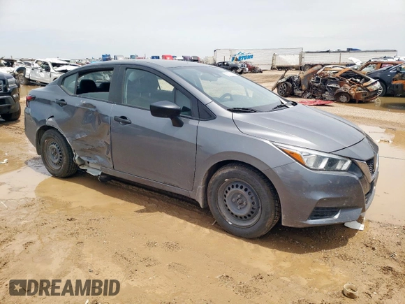 2021 Nissan Versa S with VIN 3N1CN8DV0ML907149, listed as a Copart auction lot 58723275 with 124,519 mi miles and Salvage title. Bid and sale history available at DreamBid. Image 4.