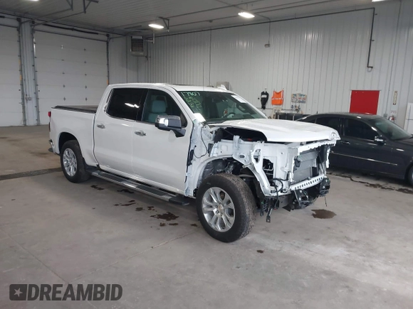 2023 Chevrolet Silverado 1500 LTZ with VIN 1GCUDGEDXPZ100414, listed as a IAAI auction lot 40005559 with 40,000 mi miles and . Bid and sale history available at DreamBid. Image 1.