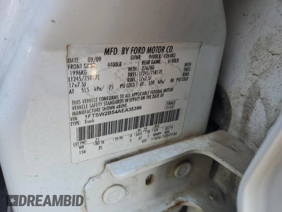 2010 Ford Super Duty F-250 SRW XL with VIN 1FTSW2B54AEA35396, listed as a Copart auction lot 49897795 with 78,941 mi miles and Salvage Title. Bid and sale history available at carsss.com. Image 14.