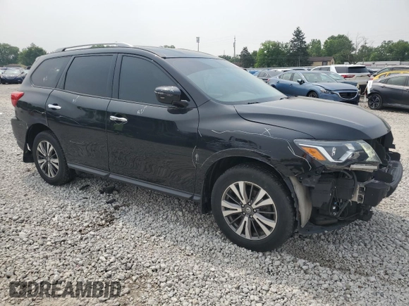2018 Nissan Pathfinder SV with VIN 5N1DR2MM9JC604772, listed as a Copart auction lot 59741915 with 92,516 mi miles and Salvage title. Bid and sale history available at DreamBid. Image 4.