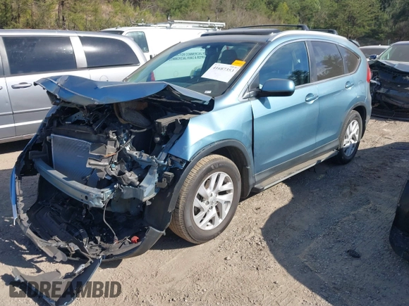 2015 Honda CR-V EX-L with VIN 2HKRM3H74FH535407, listed as a IAAI auction lot 41687353 with 154,881 mi miles and . Bid and sale history available at carsss.com. Image 17.