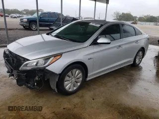 2017 Hyundai Sonata Hybrid SE with VIN KMHE24L11HA055375, listed as a Copart auction lot 76179663 with 100,776 mi miles. Bid and sale history available at carsss.com. Image 1.