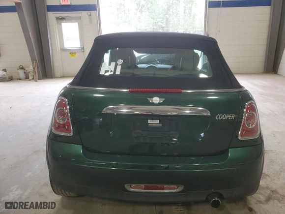 2011 MINI Cooper Convertible with VIN WMWZN3C5XBTZ89537, listed as a Copart auction lot 44161315 with 0 mi miles and Clean Title. Bid and sale history available at carsss.com. Image 6.