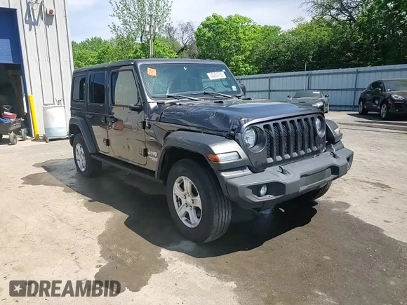2020 Jeep Wrangler Unlimited Black and Tan with VIN 1C4HJXDGXLW221705, listed as a Copart auction lot 56224785 with 82,360 mi miles and Salvage title. Bid and sale history available at DreamBid. Image 14.