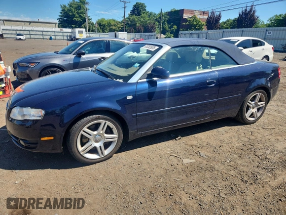 2007 Audi A4 2.0T with VIN WAUDF48H17K027091, listed as a Copart auction lot 65282805 with 88,245 mi miles and Salvage title. Bid and sale history available at DreamBid. Image 1.