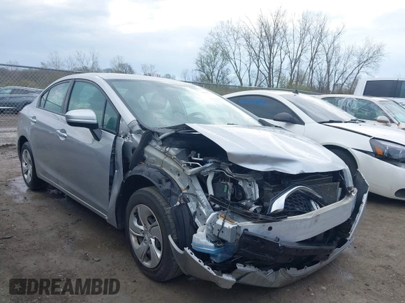 2015 Honda Civic Sedan LX with VIN 19XFB2F54FE111833, listed as a IAAI auction lot 42037241 with 61,080 mi miles. Bid and sale history available at carsss.com. Image 1.