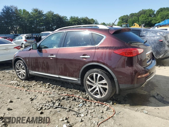 2017 Infiniti QX50 with VIN JN1BJ0RR6HM411188, listed as a Copart auction lot 62500415 with 21,534 mi miles and Salvage title. Bid and sale history available at DreamBid. Image 2.