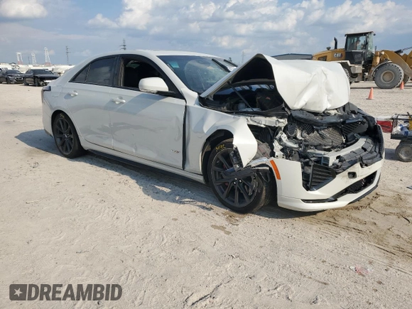 2021 Cadillac CT4 V-Series z VIN 1G6DD5RL8M0144730, wystawiony jako Copart lot #68945794 z przebiegiem 54 605 mil mil oraz Szkody całkowita. Historia ofert i sprzedaży dostępna na DreamBid. Obrazek 4.