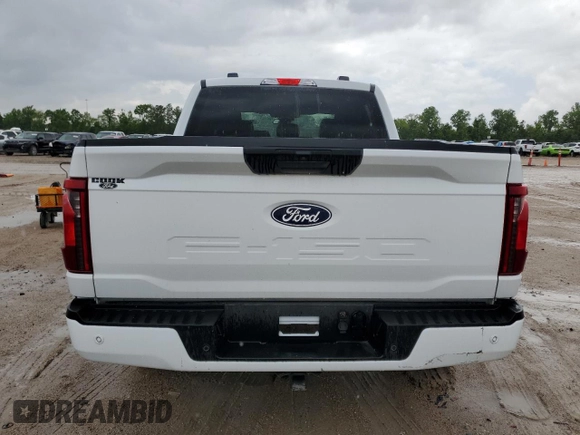2024 Ford F-150 STX with VIN 1FTEW2KP9RKF20192, listed as a Copart auction lot 53884645 with 743 mi miles and Salvage Title. Bid and sale history available at carsss.com. Image 6.