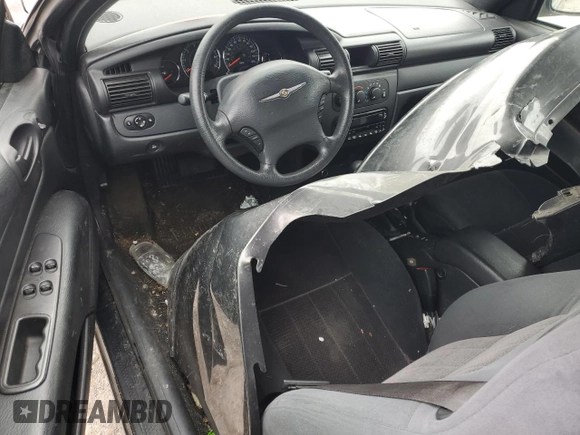 2005 Chrysler Sebring with VIN 1C3EL45X15N656183, listed as a Copart auction lot 58348475 with Not provided miles and Salvage title. Bid and sale history available at DreamBid. Image 8.