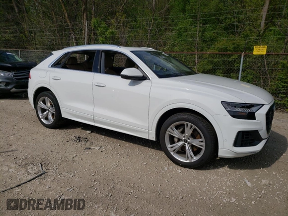 2023 Audi Q8 Premium with VIN WA1AVBF10PD024362, listed as a Copart auction lot 56148275 with 38,853 mi miles and Salvage title. Bid and sale history available at DreamBid. Image 4.