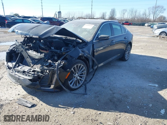 2024 Cadillac CT5 Premium Luxury z VIN 1G6DT5RW6R0108393, wystawiony jako IAAI lot #41404644 z przebiegiem 10 370 mil mil oraz . Historia ofert i sprzedaży dostępna na DreamBid. Obrazek 2.