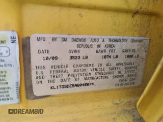 2010 Chevrolet Aveo 2LT with VIN KL1TG5DE5AB046674, listed as a Copart auction lot 51097495 with 120,577 mi miles and Salvage title. Bid and sale history available at DreamBid. Image 12.