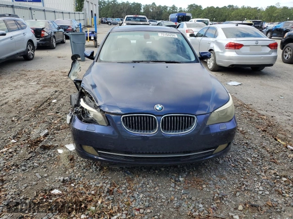 2009 BMW 5 Series 550i with VIN WBANW53529CT55835, listed as a Copart auction lot 75104204 with 46,358 mi miles and Salvage Title. Bid and sale history available at carsss.com. Image 5.