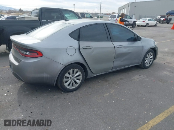 2014 Dodge Dart Aero with VIN 1C3CDFDH0ED693029, listed as a IAAI auction lot 41491784 with 206,513 mi miles and . Bid and sale history available at carsss.com. Image 4.