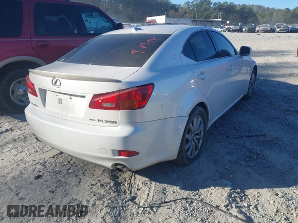 2007 Lexus IS 250 with VIN JTHCK262672010640, listed as a IAAI auction lot 41659524 with 328,686 mi miles. Bid and sale history available at carsss.com. Image 4.
