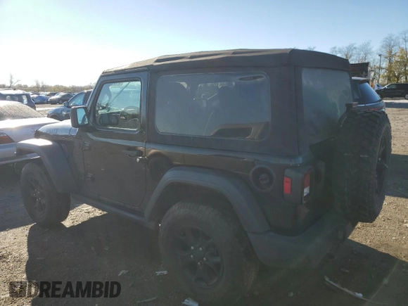 2021 Jeep Wrangler Sport S with VIN 1C4GJXAN4MW697450, listed as a Copart auction lot 81024914 with 75,820 mi miles and Salvage Title. Bid and sale history available at DreamBid. Image 2.