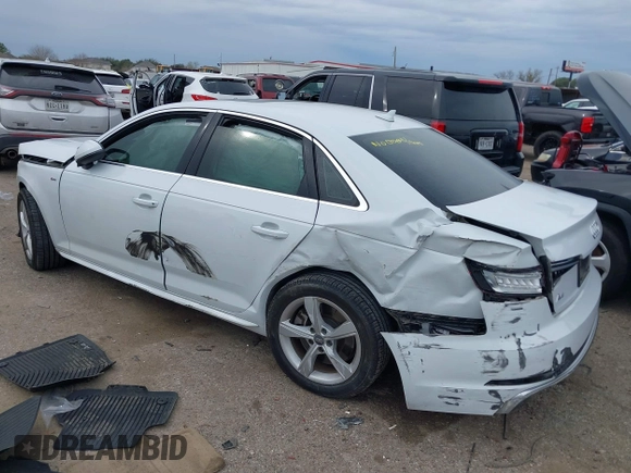 2019 Audi A4 Premium z VIN WAUDNAF4XKA017272, wystawiony jako IAAI lot #41332834 z przebiegiem 68 342 mil mil oraz . Historia ofert i sprzedaży dostępna na DreamBid. Obrazek 3.