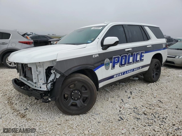 2024 Chevrolet Tahoe Commercial with VIN 1GNSKLEDXRR222447, listed as a Copart auction lot 44606065 with 0 mi miles and Salvage Title. Bid and sale history available at carsss.com. Image 1.