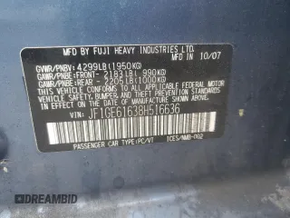 2008 Subaru Impreza i z VIN JF1GE61638H516636, wystawiony jako Copart lot #82145244 z przebiegiem 151 217 mil mil oraz Szkoda całkowita • Salvage title. Historia ofert i sprzedaży dostępna na DreamBid. Obrazek 12.