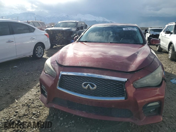 2014 Infiniti Q50 Hybrid Sport with VIN JN1AV7ARXEM702518, listed as a Copart auction lot 44675065 with 132,754 mi miles and Salvage Title. Bid and sale history available at carsss.com. Image 5.