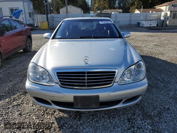 2003 Mercedes-Benz S-Class 4.3L with VIN WDBNG83J43A337899, listed as a Copart auction lot 77347074 with 164,936 mi miles and Clean Title. Bid and sale history available at carsss.com. Image 5.