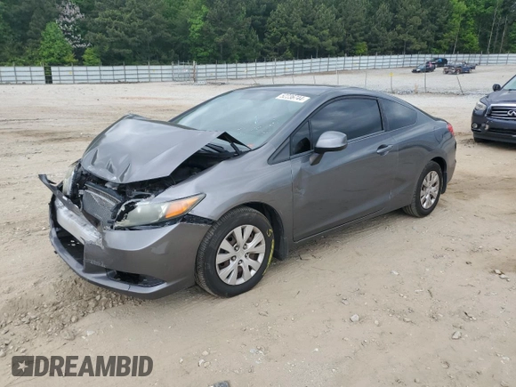 2012 Honda Civic Cpe LX with VIN 2HGFG3B56CH509026, listed as a Copart auction lot 52236744 with 178,795 mi miles and Salvage Title. Bid and sale history available at carsss.com. Image 1.